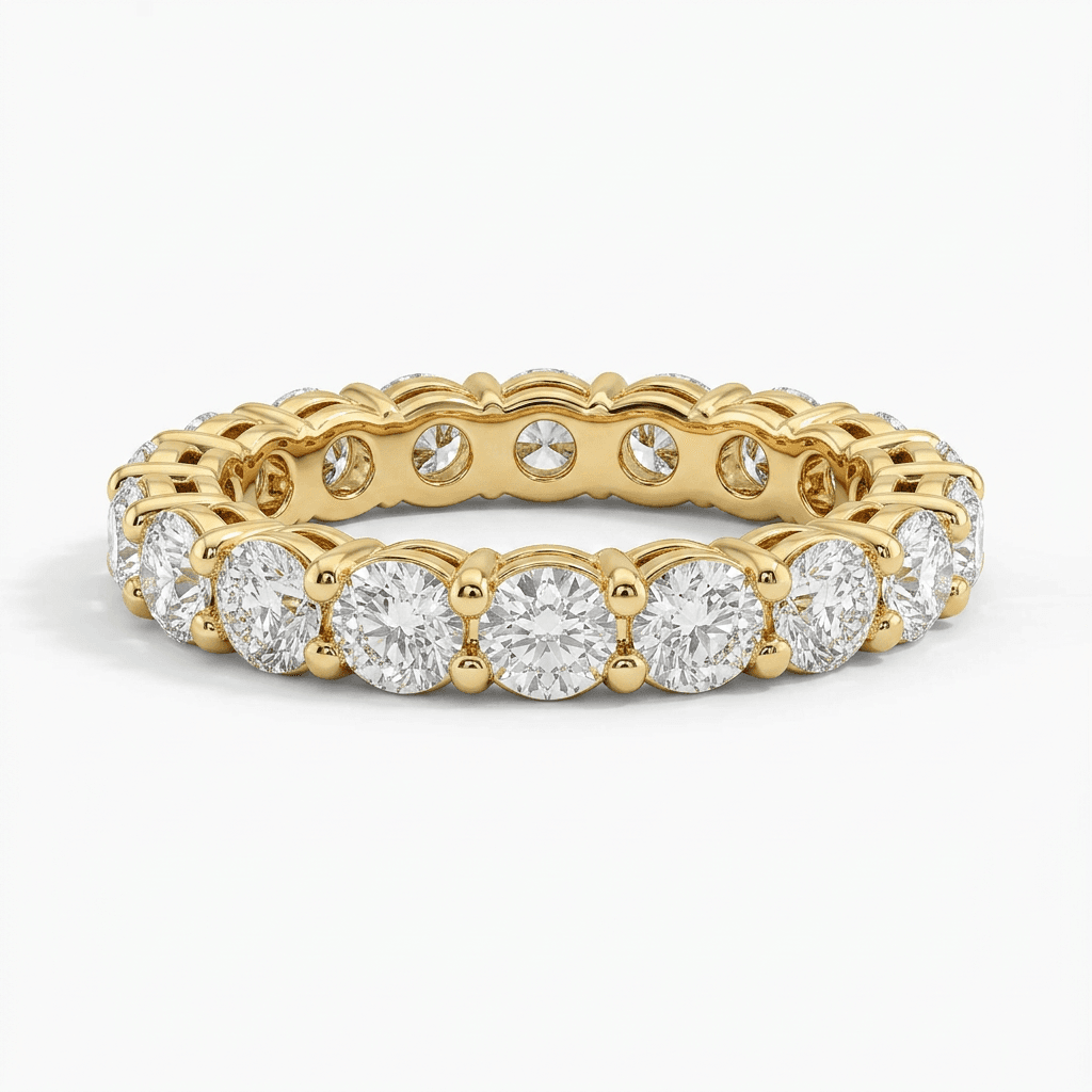 Yellow Gold Eternity Band in 4.41ct - 120-00005