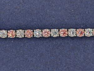 Mixed Lab Diamond Tennis Bracelet (6.9 Carat) - Zoomed In