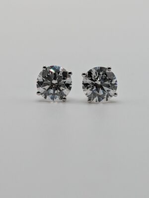 Four Prong Lab Diamond Martini Earrings (4.38 ct. tw.)