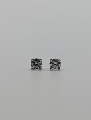 Four Prong Lab Round Diamond Stud Earrings (0.50 ct. tw.)